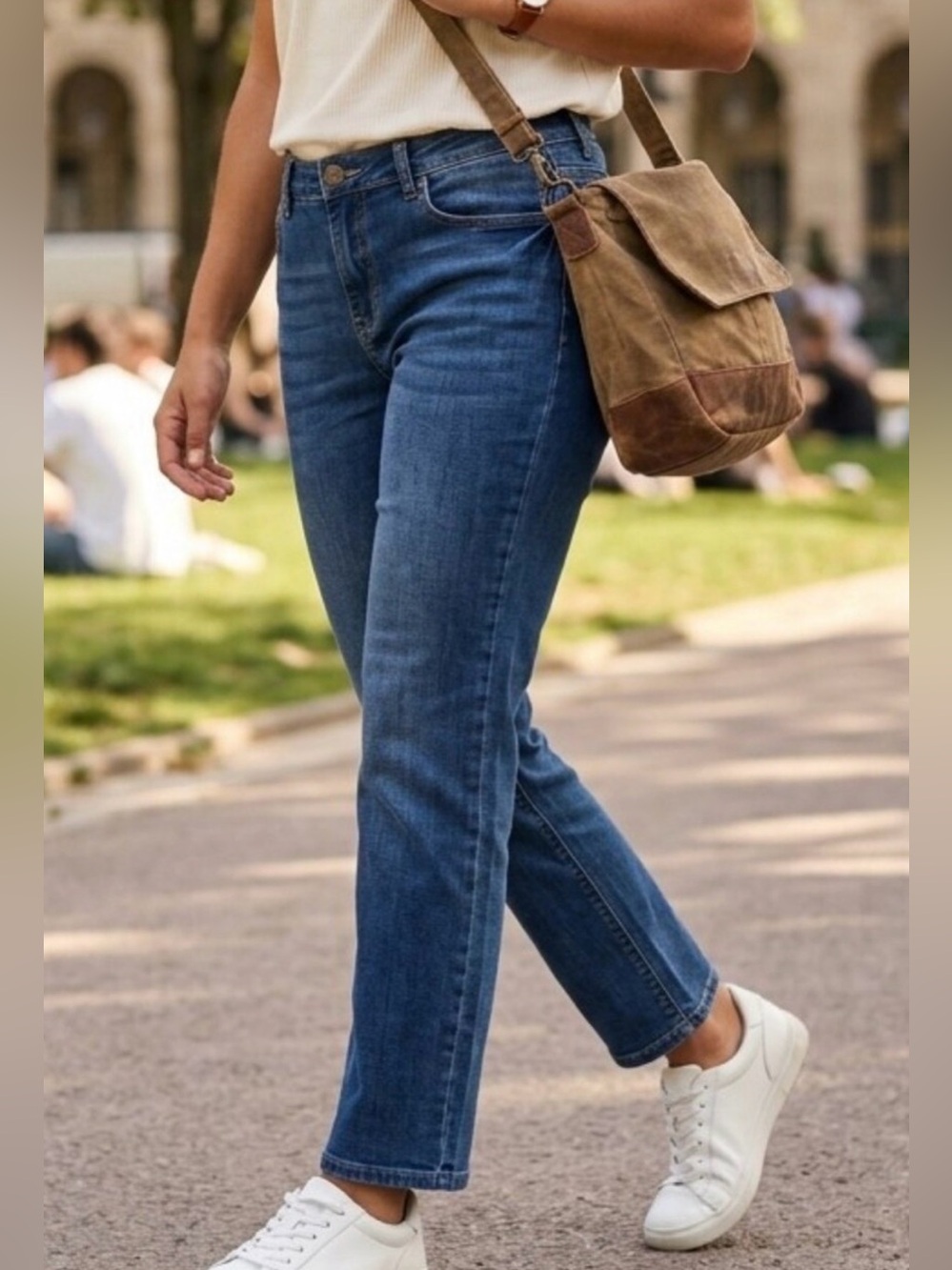 Kut From The Cloth Katy Ankle Straight Leg Medium Wash Jeans Size 8 Classic
